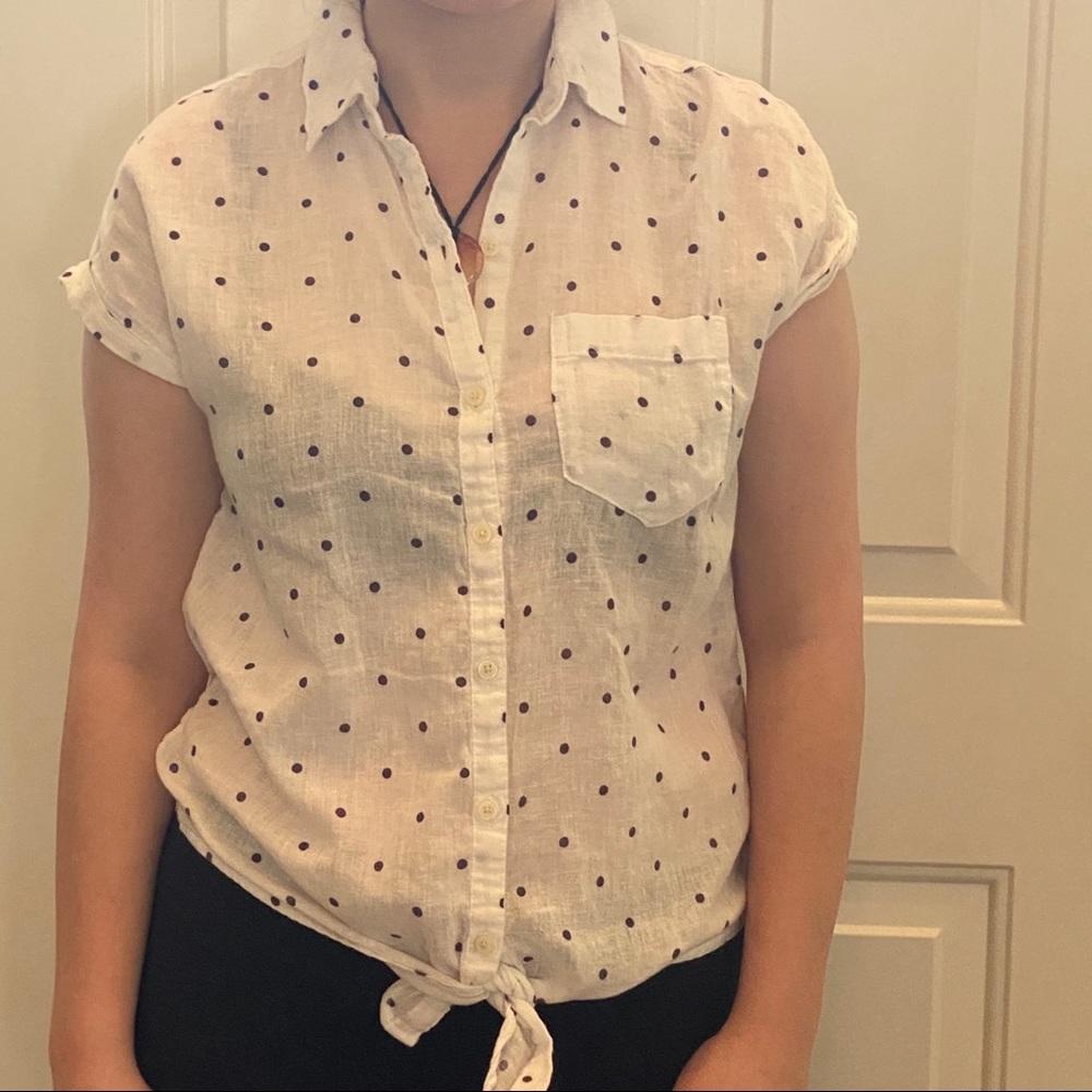 Polka Dot Button Down